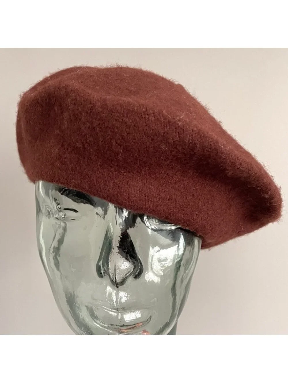 Brown Wool Beret - Small /Medium, Unisex - Picture 2 of 6